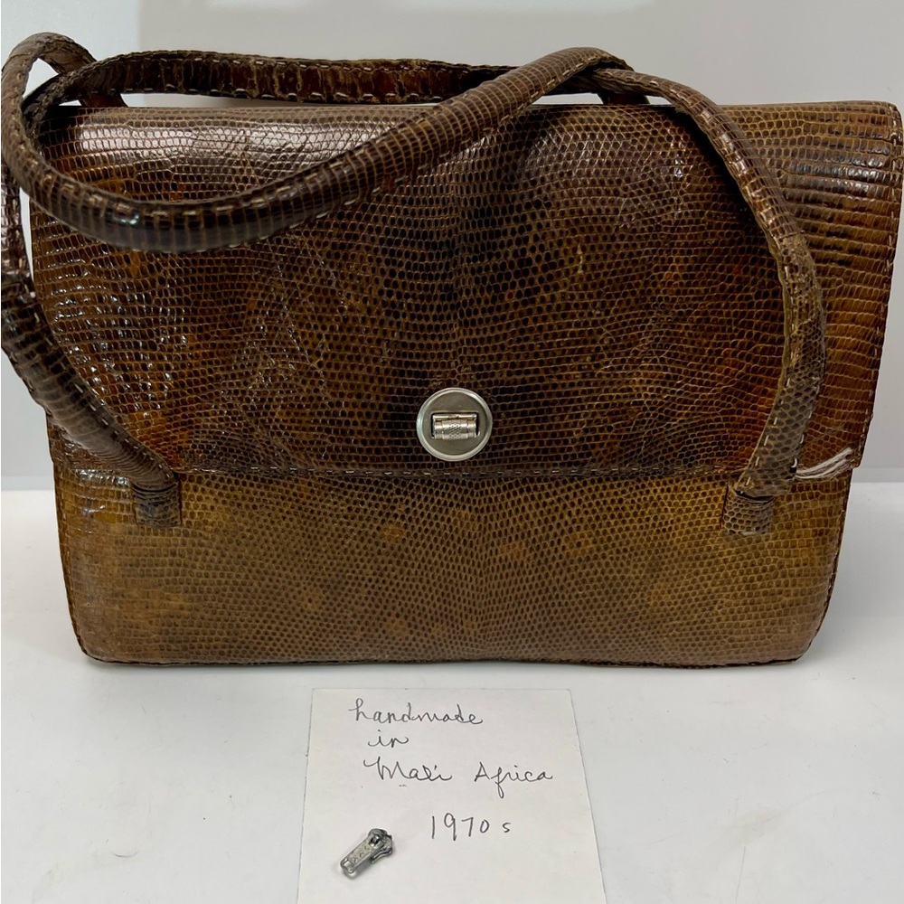 Vintage Handmade Snakeskin Purse – 1970s Mali, Africa